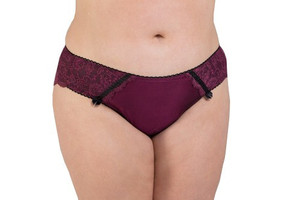 Ewa Michalak Burgundy Lace Bikini Panty, FBR - Ewa Michalak Burgundy Lace Panties