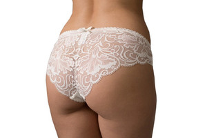 Ewa Michalak Antonina Panty, BAN - side view in Ivory.