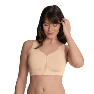 Anita Lynn Zipper Yoga Bra 5768X - Anita Care Lynn Zip Front Yoga Pocket Bra (5768X), Desert