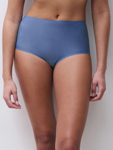 Chantelle Soft Stretch High Waist Brief, 2647 - front view in Ocean Blue.