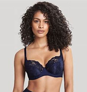 Panache Sculptress Rocha Plunge Bra, 10341 - close-up in Navy.