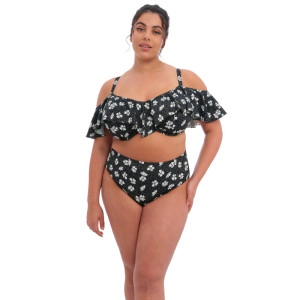 Elomi Plain Sailing Underwire Bikini Top, FINAL SALE - Elomi Plain Sailing Underwire Bikini Top Black Daisy