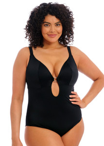 Elomi Plain Sailing Non-Wire Plunge Swimsuit - Elomi Plain Sailing Non-Wire Plunge Swimsuit Black