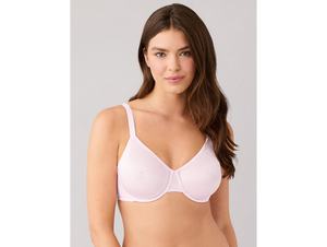 Wacoal Back Appeal Underwire Bra, 855303 - front view in Cradle Pink.