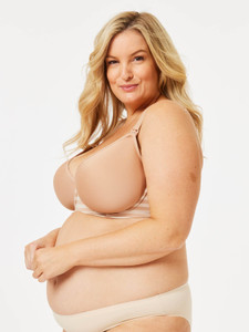 Cake Lingerie Lamington T-shirt Nursing Bra, 24-1070 - front view in Mocha.