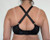 back view with straps crossed in Black.