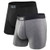 SAXX Men's Underwear Boxer Brief (SX), Vibe Black and Gray, 2 pack
