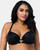 Curvy Couture Tulip Front Close T-Shirt Bra, D1327E, Black, 34G, FINAL SALE