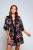 iCollection Front Tie Satin Print Robe