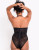 back view with halter straps in Black.