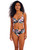 front view with matching high waist bikini brief in Midnight.