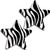 front view in Black/White Zebra print.