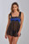 front view in Blue/Black.