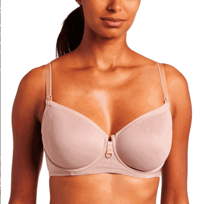 Bella Materna Smooth Underwire Nursing Bra - FINAL SALE - close-up in Rose.