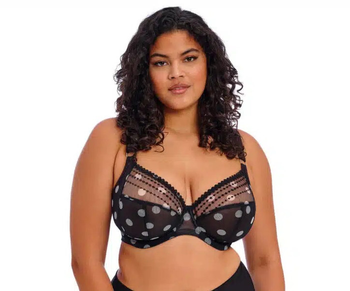 Elomi Matilda Bra, EL8900 - front view in Black Dot.