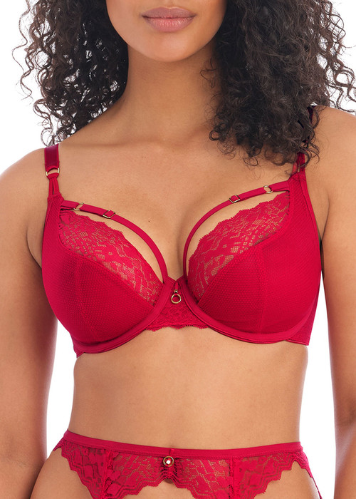 Freya Temptress Underwire Plunge Bra Cherry