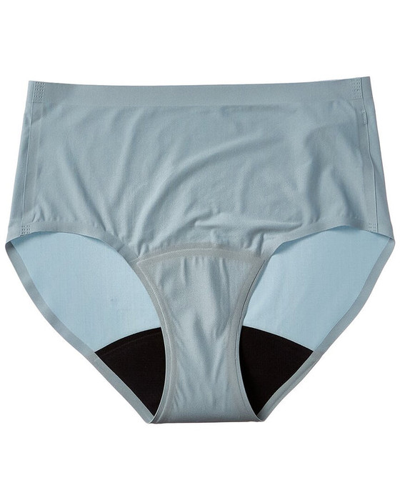 Le Mystere Leak Resistant Hipster Panty - front view in Misty Blue.