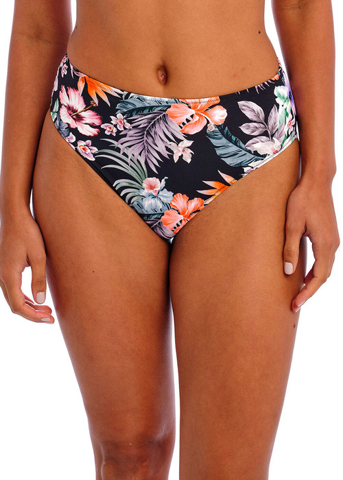 Freya Kamala Bay High Waist Bikini Brief, AS205378, FINAL SALE - front view in Midnight.