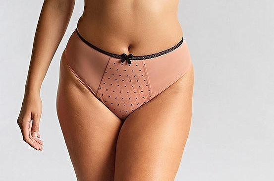 Panache Gabrielle High Waist Brazillian Panty, 11312 - front view in Flocked  Spot.