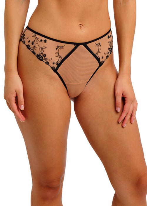 Freya Entwined Brief Panty, AA403850 - close-up in Tattoo print.