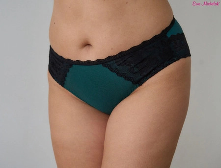 Ewa Michalak Galway Brief, GLB - front view in Green.
