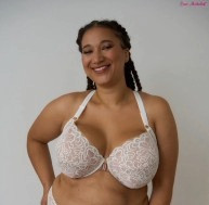 Ewa Michalak FB-ZP Antonina Front Close Bra, FBZPA Ivory 42M/95J - front view in Ivory.