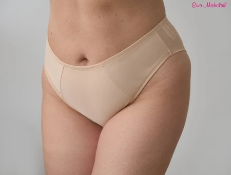 Ewa Michalak Giovanni High Cut Brief, WYG Light Beige M/12 - front view in Light Beige.