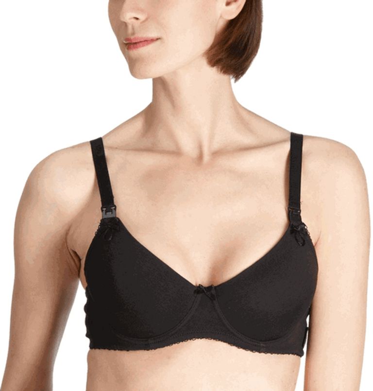 Sikafia The Maternity  Wireless nursing Bra with decorative lace