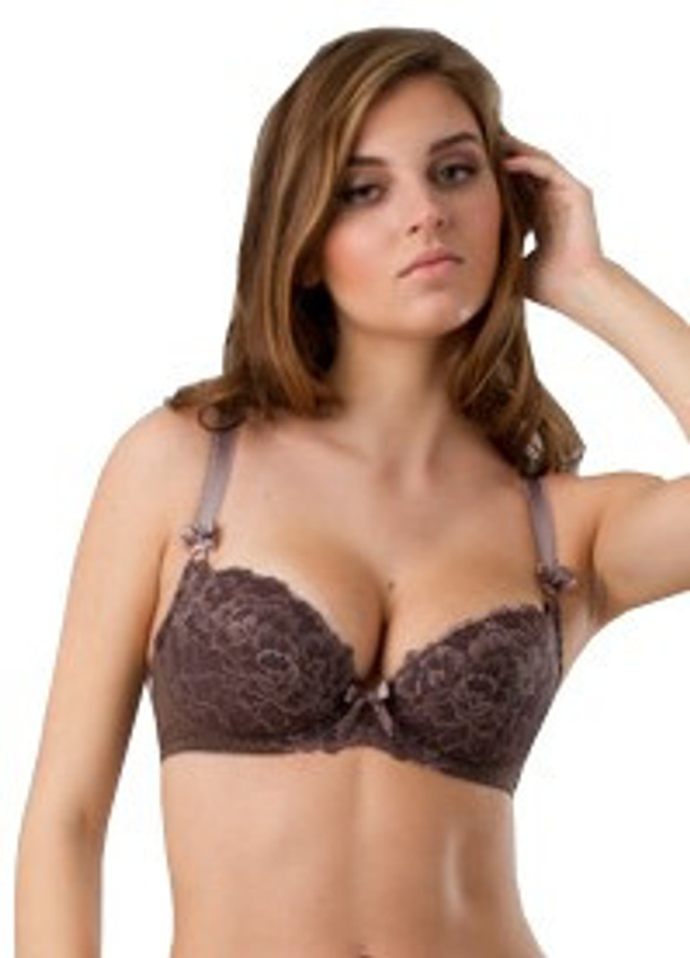 Tulip Lace Push Up - Chocolate Nude