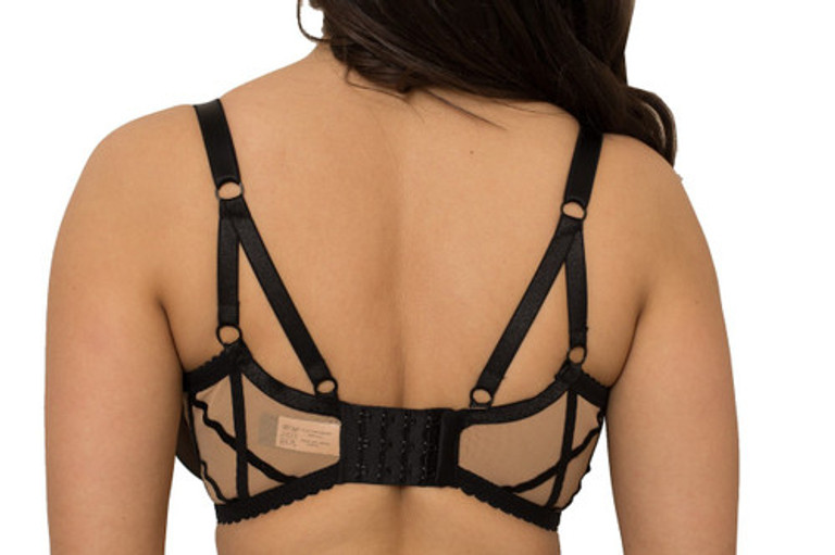 An unpadded bra with a higher bridge ideal for medium neckline BM Apricot  by Ewa Michalak –