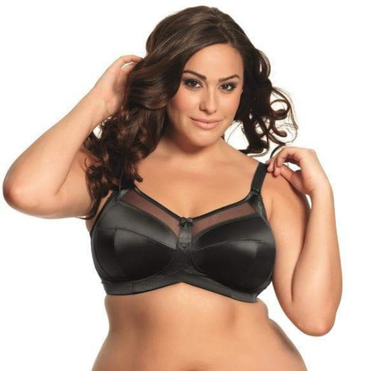 BARE NECESSITIES - Plus-size perfection!🤍 What it is: The Celeste  Wire-Free Bra by Goddess. Why you need it: Secure support up to an O-cup,  no wire required. See all of our curve-loving