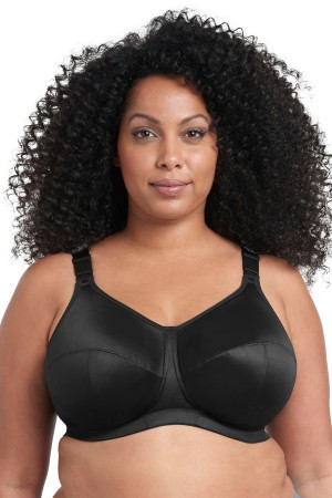 GODDESS ROSE BLACK SOFT CUP BRA SIZE 38C / 116C BNWT 