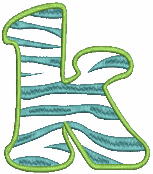 Lowercase Zebra Filled Font Machine Embroidery Designs