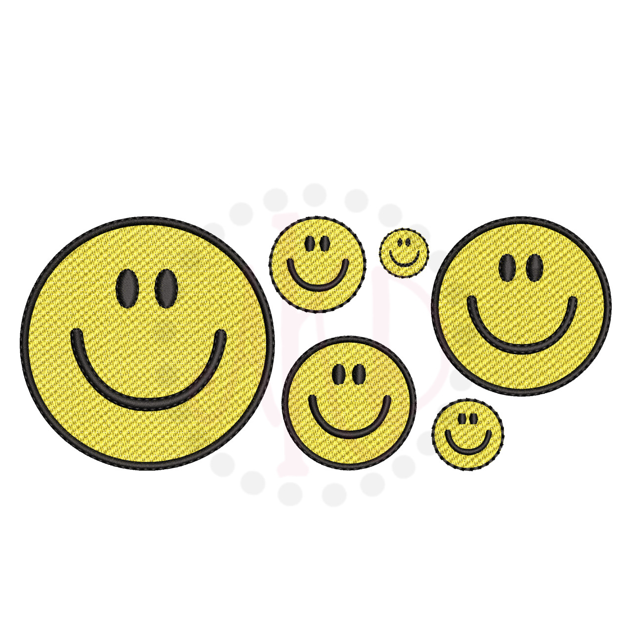 No 491 Smiley Face Machine Embroidery Designs