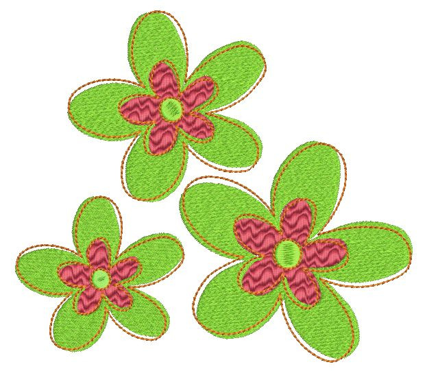 Retro Flower Machine Embroidery Designs