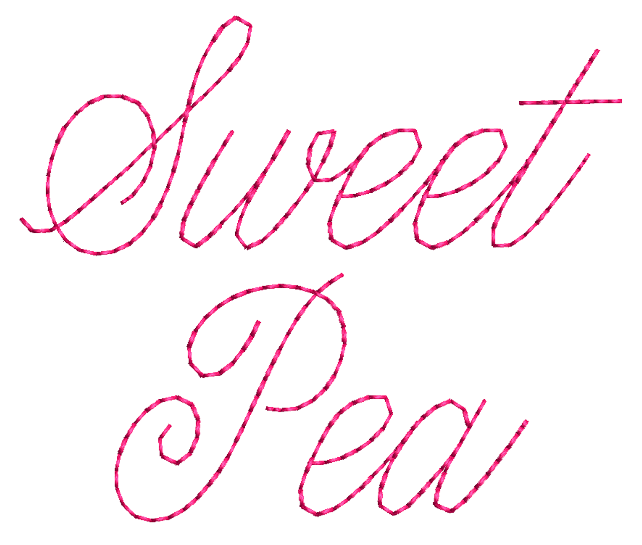 Sweet Script Alphabet Applique Machine Embroidery Font