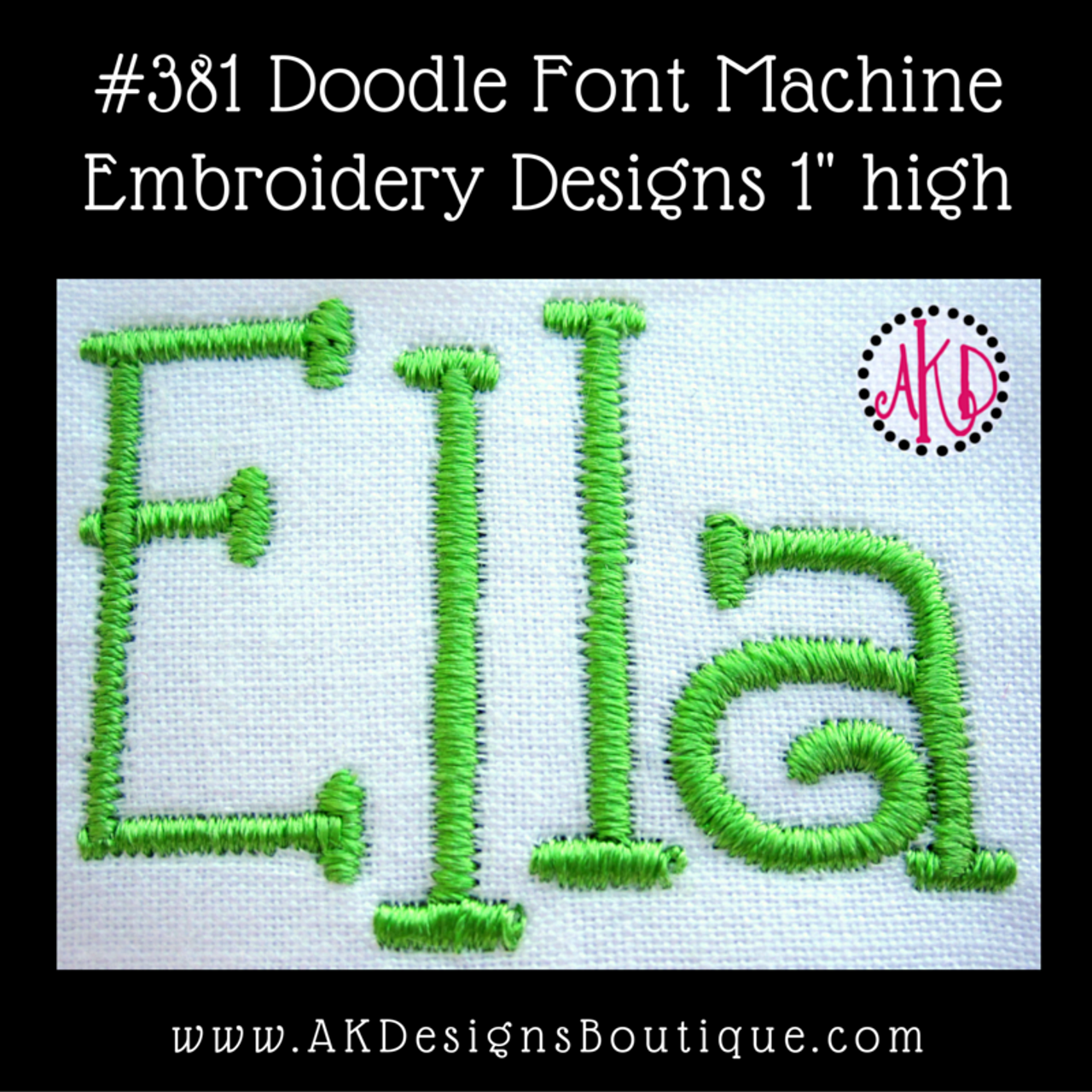 Download Doodle Font Machine Embroidery Designs