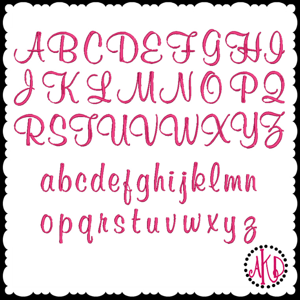 67 Girly Font Machine Embroidery Designs