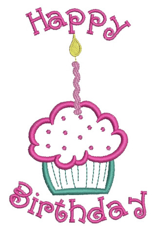 Curved Happy Birthday Machine Embroidery Designs