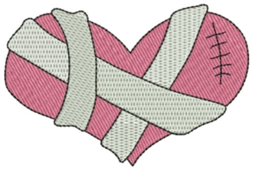 No 250A Bandaged Heart Machine Embroidery Designs