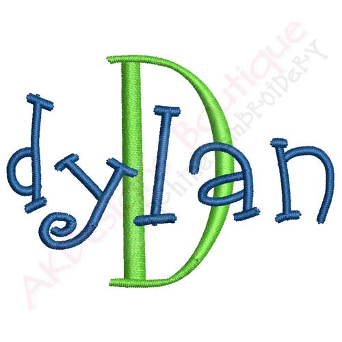 No 32 Fun STACKED Font Machine Embroidery Designs 2 inch high