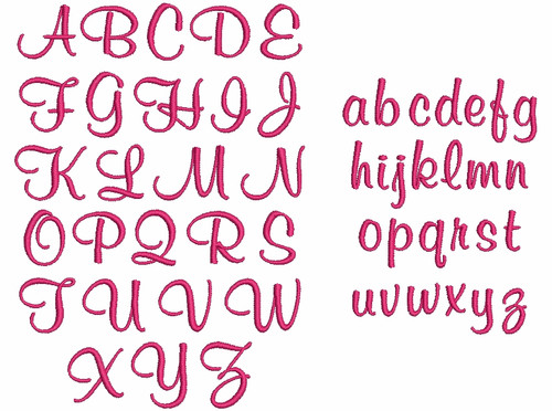 349 Girly Font Machine Embroidery Designs
