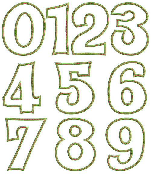 1426 Funky Applique STACKED Font and Numbers Machine Embroidery Designs