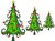 No 88 Swirly and Dots Applique Christmas Trees Designs