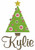The picture below is of 1 large tree and we used our #67 Girly Font to spell "Kylie"