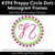 No 394 Preppy Circle Dots Monogram Frames Embroidery Designs