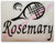 This example is shown with letters from our #129 Zebra Font to spell "Rosemary"