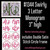 No 1344 Swirly 3 Letter Monogram Machine Embroidery Designs 3 inch high