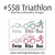 No 558 Triathlon Machine Embroidery Designs