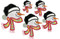 All 5 Snowmen Included in the Set